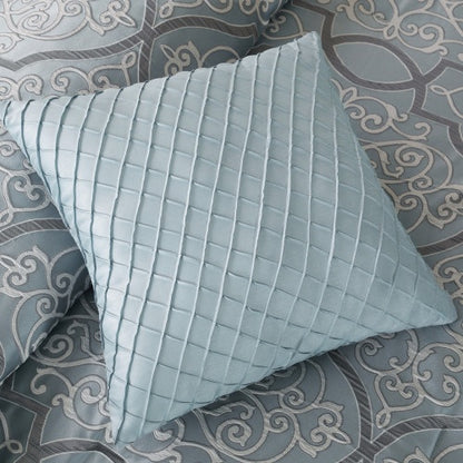 12 Piece Comforter Set With Cotton Bed Sheets Blue Cal King